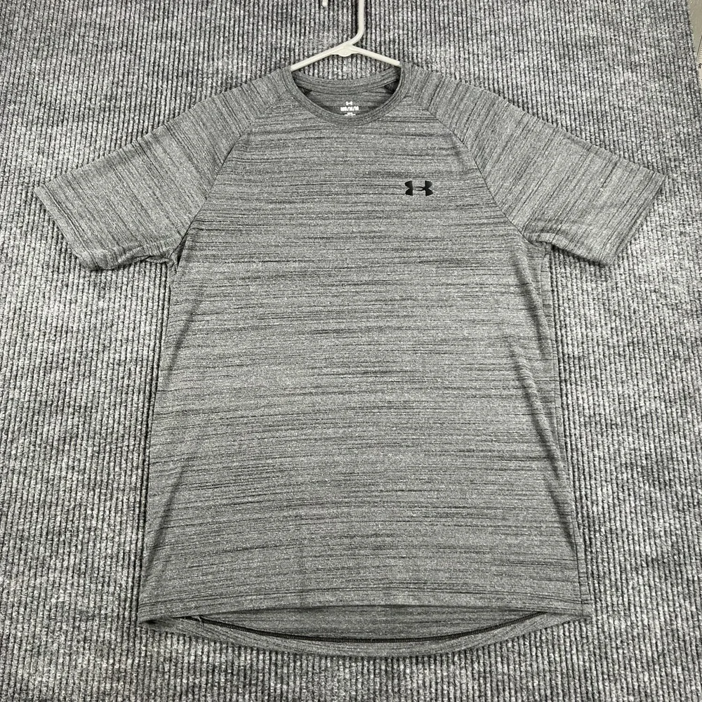 Under Armour Shirt Mens Medium Gray Short Sleeve Loose Fit Casual‎ Workout Gym